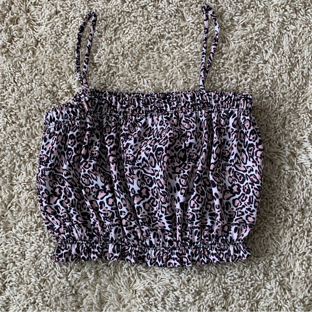 Vintage Havana Leopard print crop top Size 10/12